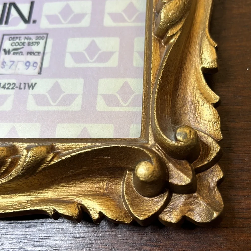 Vintage 1972 ornate Hollywood Regency photo frame Woolworth Woolco 8 x 10